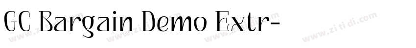 GC Bargain Demo Extr字体转换